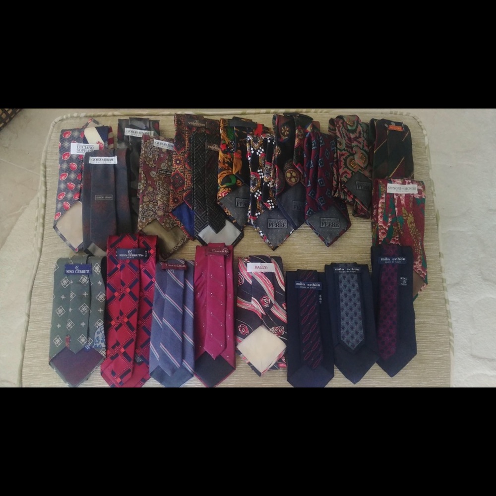 21 Designer Vintage Silk Ties BARGAIN!!! Armani+ - Picture 2 of 6